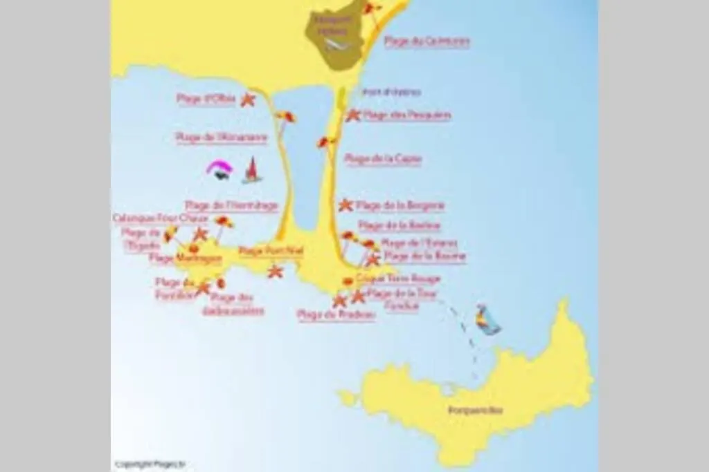 Apartament La Tour Fondue Appartement Vue Mer Grand T2 Face A Porquerolles Drap Serviette Non Fournis Hyères